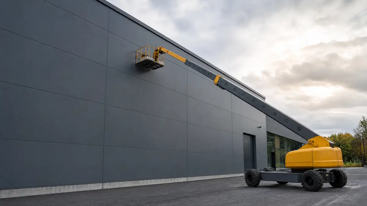 Boom Lifts jobsite access in Norfolk